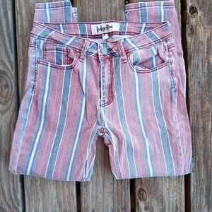 Indigo Rein striped jean pants